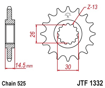 Звезда передняя JTF1332.16RB