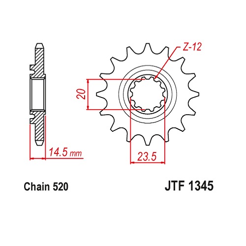 Звезда передняя с демпфером JTF1345.13RB
