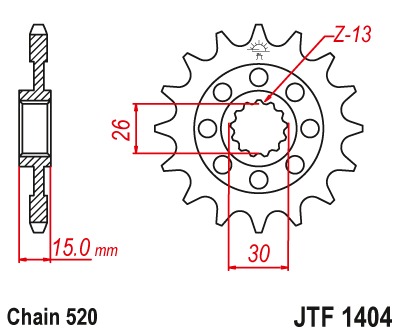 Звезда передняя JTF1404.15