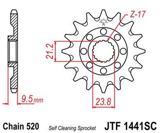 Звезда передняя JTF1441.13SC