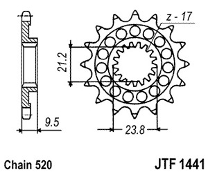 Звезда передняя JTF1441.14