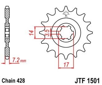Звезда передняя JTF1501.13