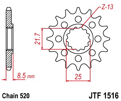 Звезда передняя JTF1516.15