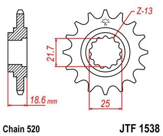 Звезда передняя JTF1538.15