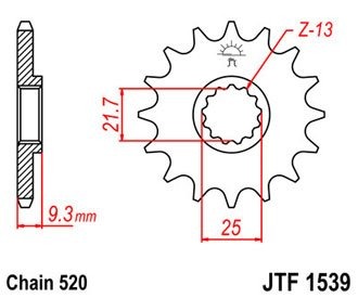 Звезда передняя JTF1539.14