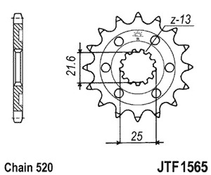 Звезда передняя JTF1565.14
