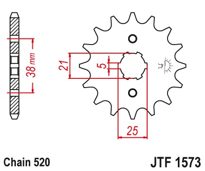 Звезда передняя JTF1573.13