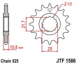 Звезда передняя JTF1586.17