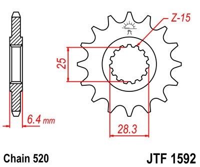 Звезда передняя JTF1592.14