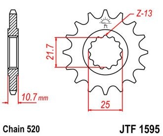 Звезда передняя JTF1595.16RB с демпфером