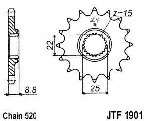 Звезда передняя JTF1901.14