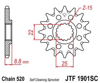 Звезда передняя JTF1901.14SC