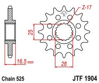 Звезда передняя JTF1904.17