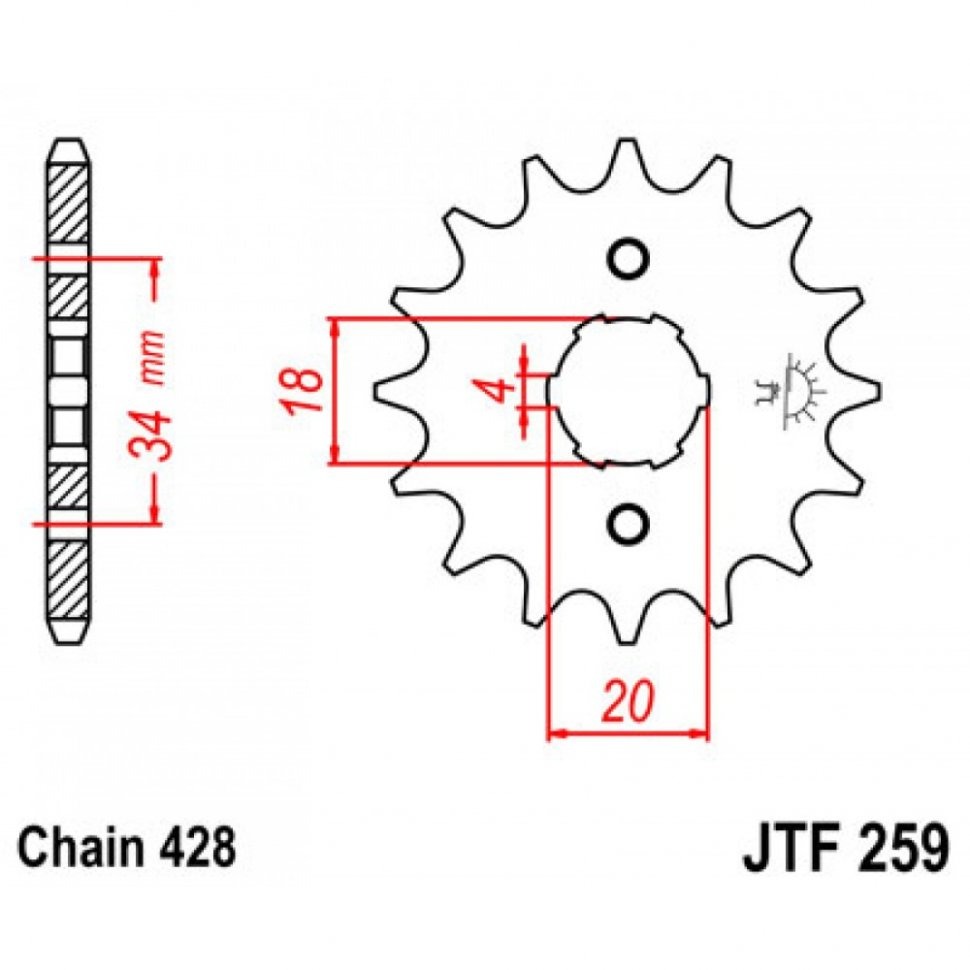 Звезда передняя JTF259.13