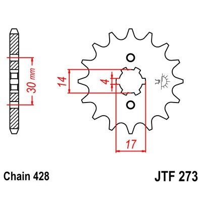 Звезда передняя JTF273.14