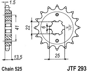 Звезда передняя JTF293.16