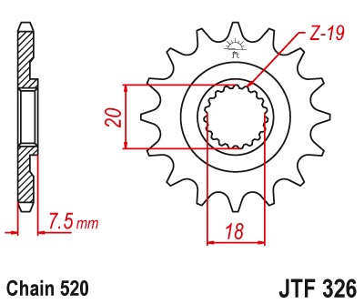 Звезда передняя JTF326.14