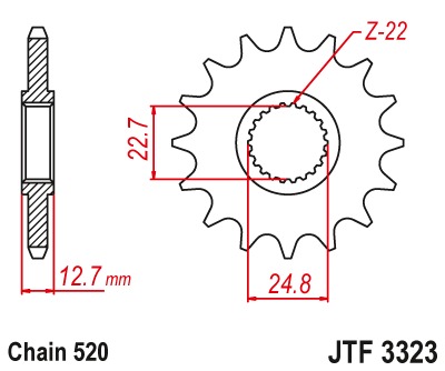 Звезда передняя JTF3323.22
