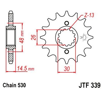 Звезда передняя JTF339.17
