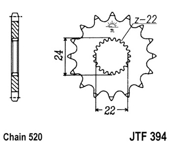 Звезда передняя JTF394.14