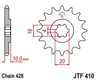 Звезда передняя JTF410.13