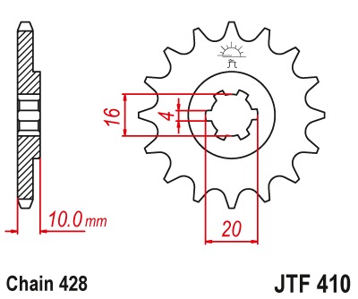 Звезда передняя JTF410.14