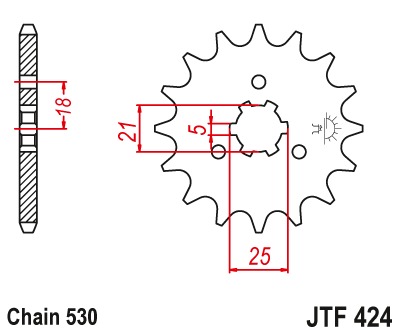 Звезда передняя JTF424.17