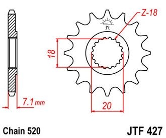 Звезда передняя JTF427.12