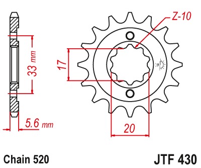 Звезда передняя JTF430.12