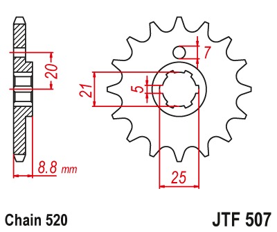 Звезда передняя JTF507.15