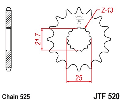 Звезда передняя JTF520.17