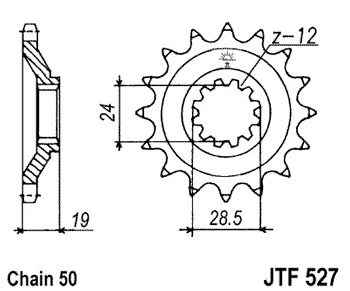 Звезда передняя JTF527.16