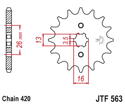 Звезда передняя JTF563.15