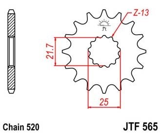 Звезда передняя JTF565.13SC