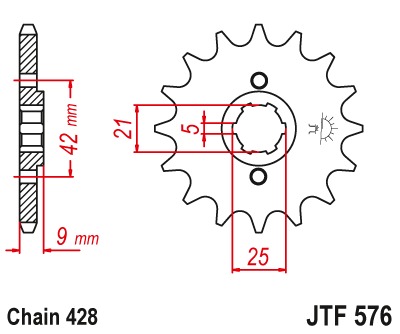 Звезда передняя JTF576.19