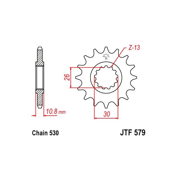 Звезда передняя JTF579.17