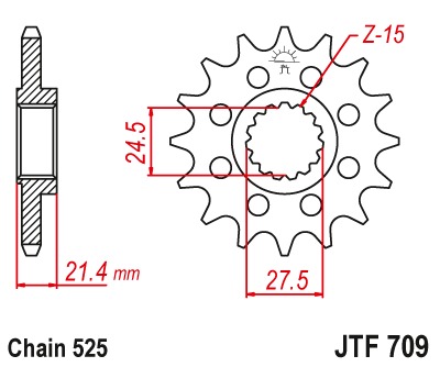 Звезда передняя JTF709.16