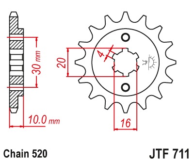 Звезда передняя JTF711.13