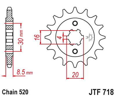 Звезда передняя JTF718.13