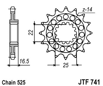 Звезда передняя JTF741.15