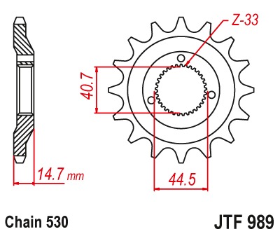 Звезда передняя JTF989.21