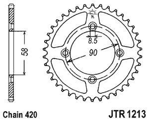 Звезда задняя JTR1213.37