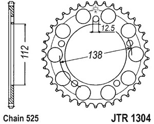 Звезда задняя JTR1304.45
