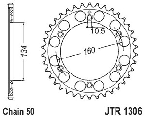 Звезда задняя JTR1306.42