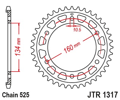 Звезда задняя JTR1317.43