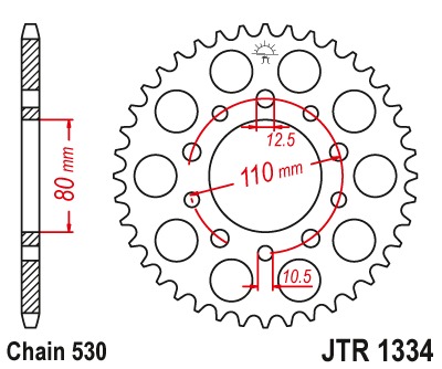 Звезда задняя JTR1334.43