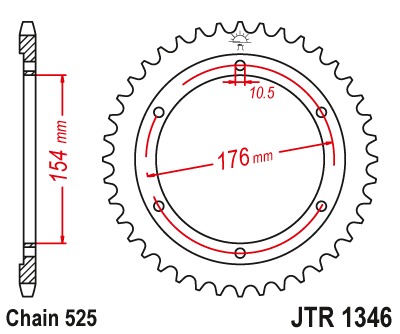 Звезда задняя JTR1346.43