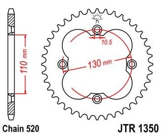 Звезда задняя JTR1350.38