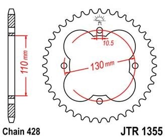 Звезда задняя JTR1355.50