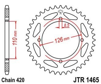 Звезда задняя JTR1465.46